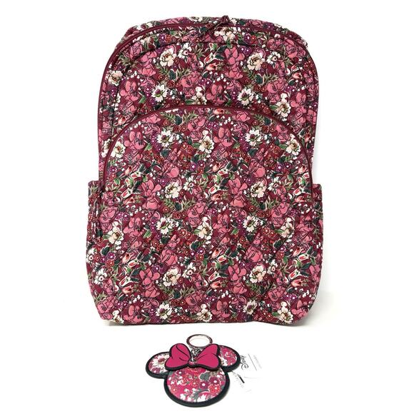 Vera Bradley Minnie Mouse Daisy Duck Hidden Hearts Lrg Backpack Bag Charm EXACT Minnie Mouse and Daisy Duck 11-inch Vegan Leather... | WondaPop main image 4
